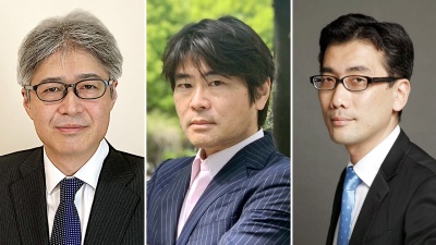 日経クロステック副編集長・榊原康(左)、編集委員・近岡裕(中)、IT編集長・小笠原啓(右)