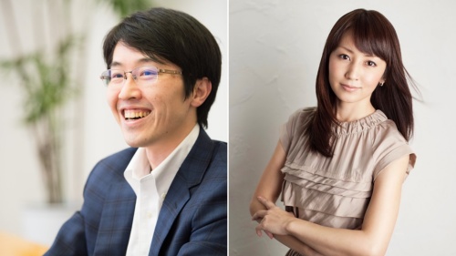 俳優の矢田亜希子氏(右)とこゆるぎ総合研究所の鈴木良介コンサルタント/代表取締役