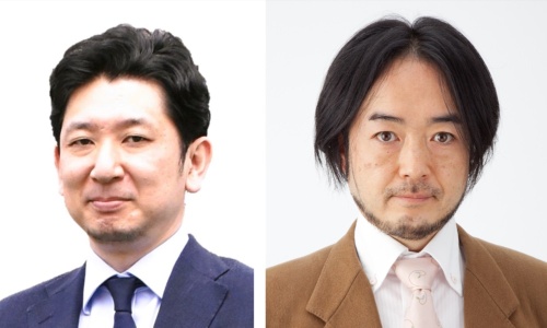 日経BP日経アーキテクチュアの木村駿編集長(左)と、同総合研究所社会インフララボの野中賢上席研究員