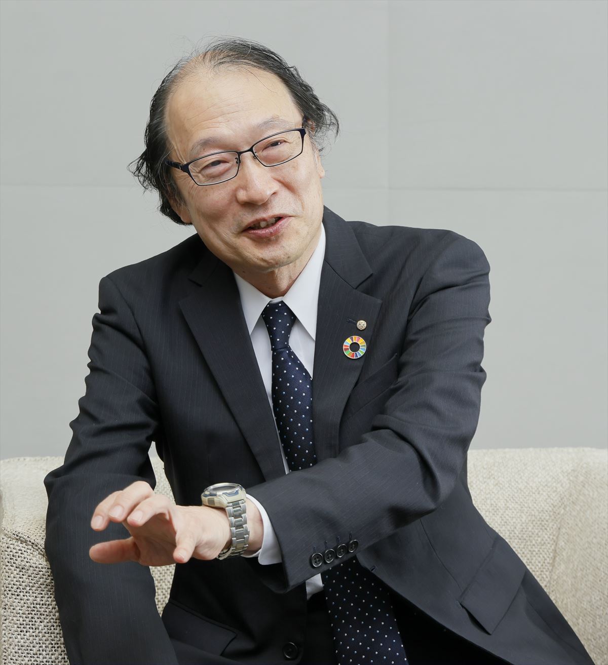 建設RXコンソーシアムの会長を務める村上陸太氏（竹中工務店 専務執行役員）　（写真：山田 愼二）