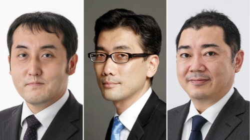 左から日経クロステック先端技術編集長・高野敦、IT編集長・小笠原啓、建設編集長・佐々木大輔