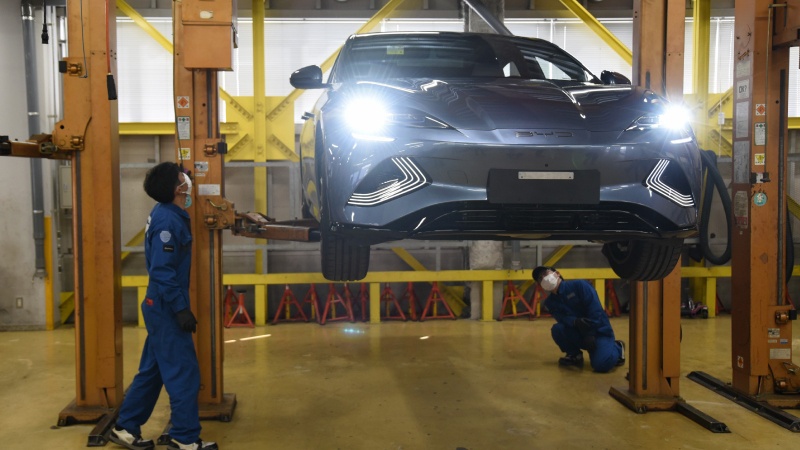 特別展示「注目EV分解」コーナー